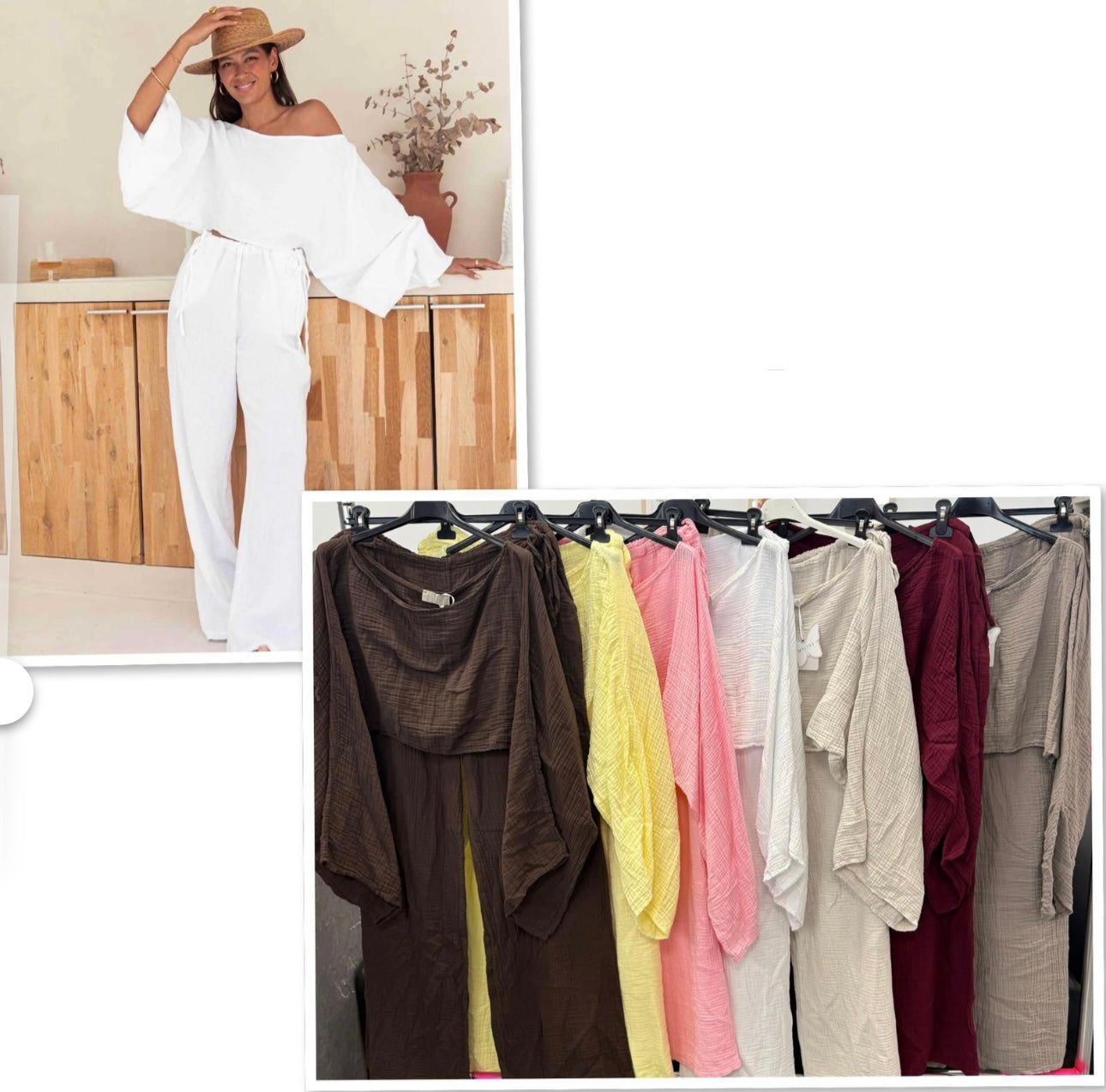 Musselin Langarm Set