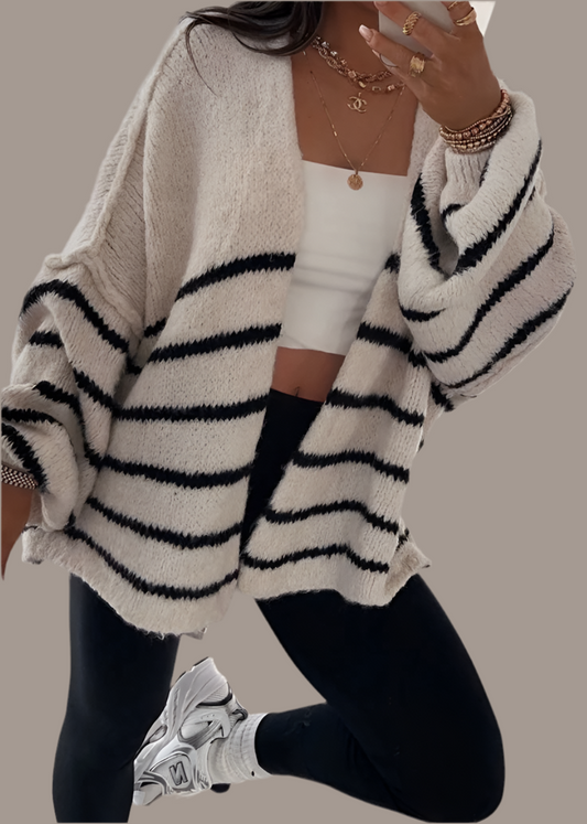 Cardigan offen gestreift