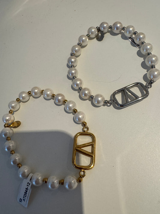 Big Perlen Armband mit V