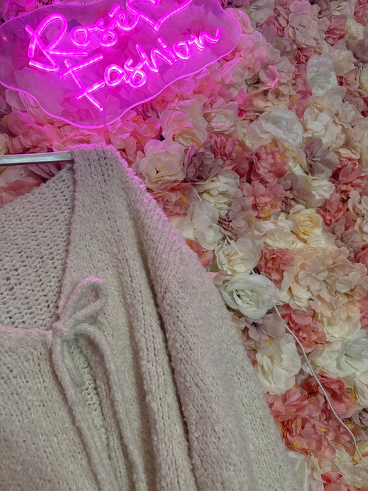 Schleifen Cardigan Boucle