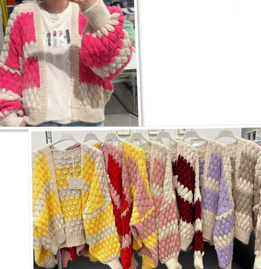 Offener Bubble Cardigan