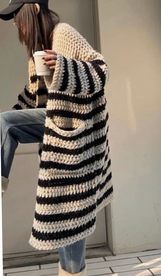 Long Cardigan Stripes