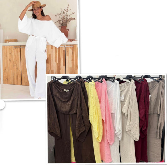 Musselin Langarm Set