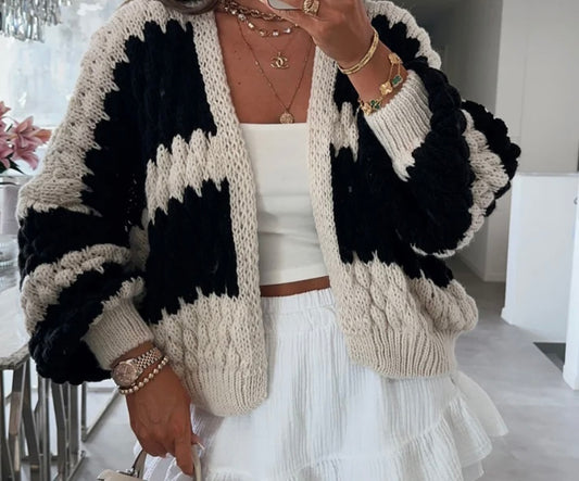 Offener Bubble Cardigan